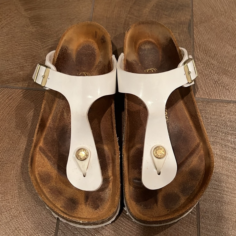 Birkenstock Gizeh Patent White Size 37